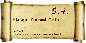 Steuer Annamária névjegykártya